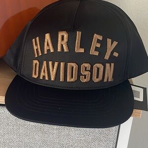 Harley Davidson Black Satin Trucker Hat